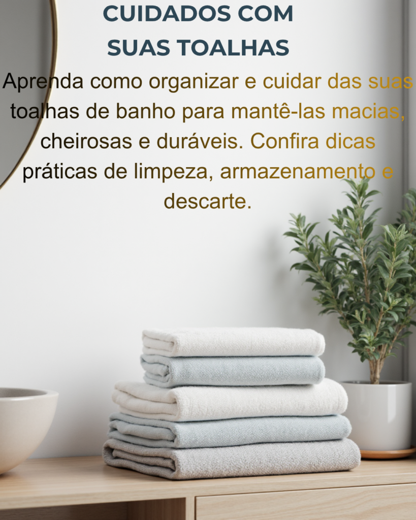 Aprenda como organizar e cuidar das suas toalhas de banho